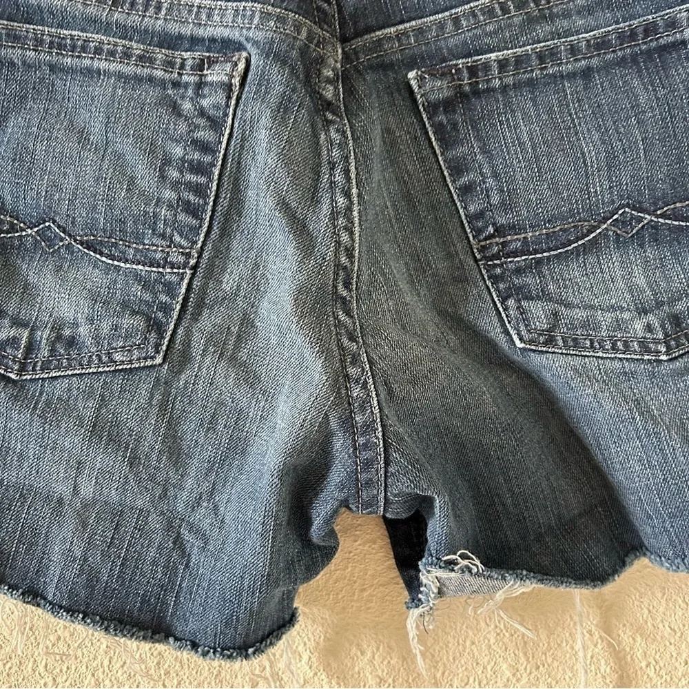 Lucky Brand Jeans Denim Shorts Long Inseam Sz 4/27 Stretch Summer Festival beach